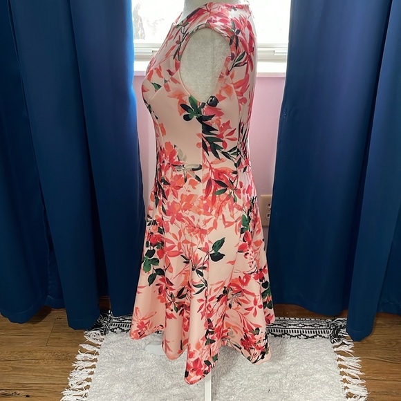 Calvin Klein Floral Pink Midi Dress - Picture 6 of 11